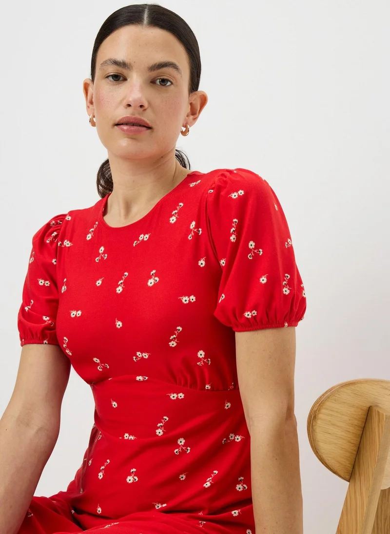 ماتلان Red Ditsy Floral Supersoft Mini Dress